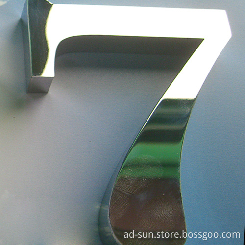 Non-Illuminated Fabricated Polished Mirror Metal Letters